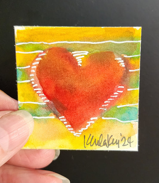 Miniature Heart Painting