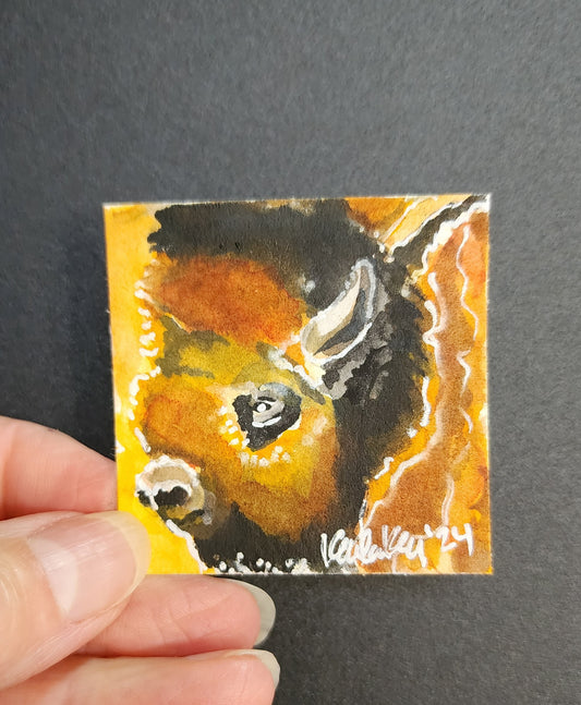 Miniature Buffalo Painting