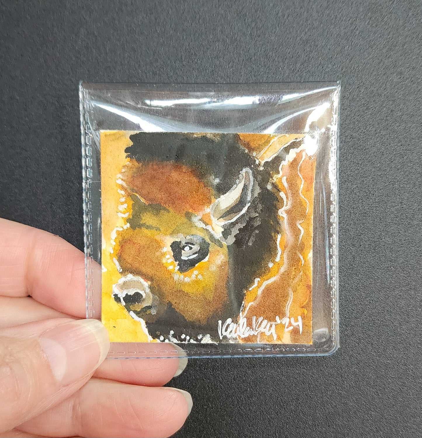 Miniature Buffalo Painting