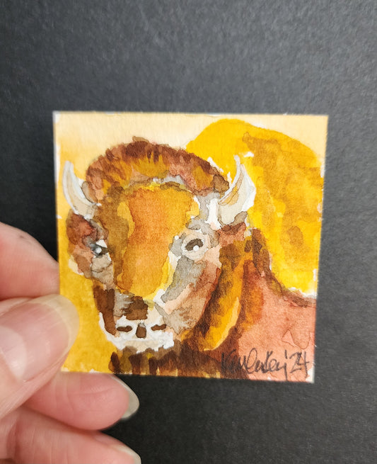 Miniature Buffalo Painting