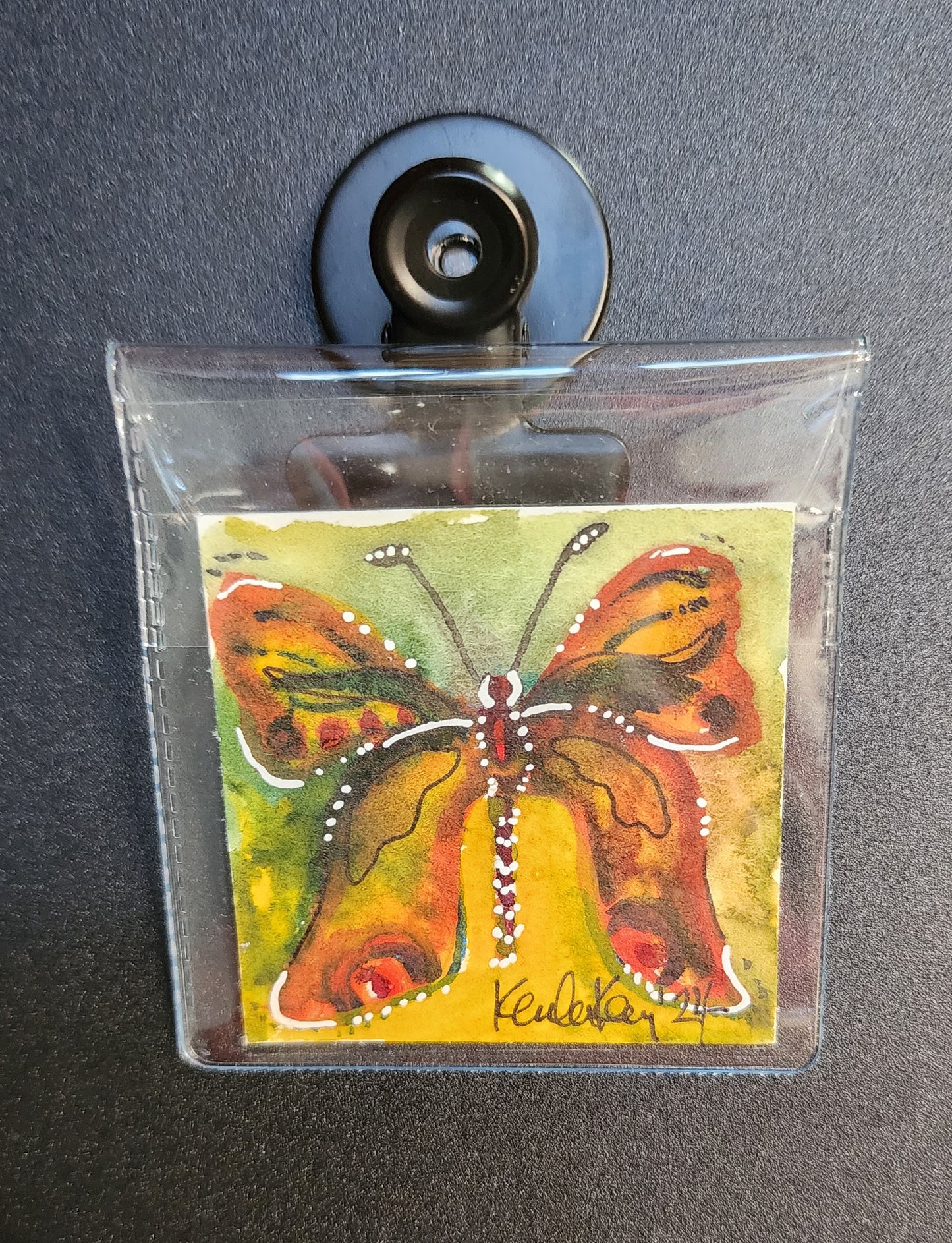 Miniature Earthy Butterfly Painting